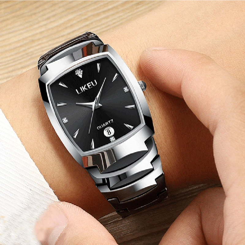 Couple Quartz Watch for Men Women Quality Ladies Calendar Tungsten Steel Color Reloj Male Business Man Clock Luxury Wristwatch