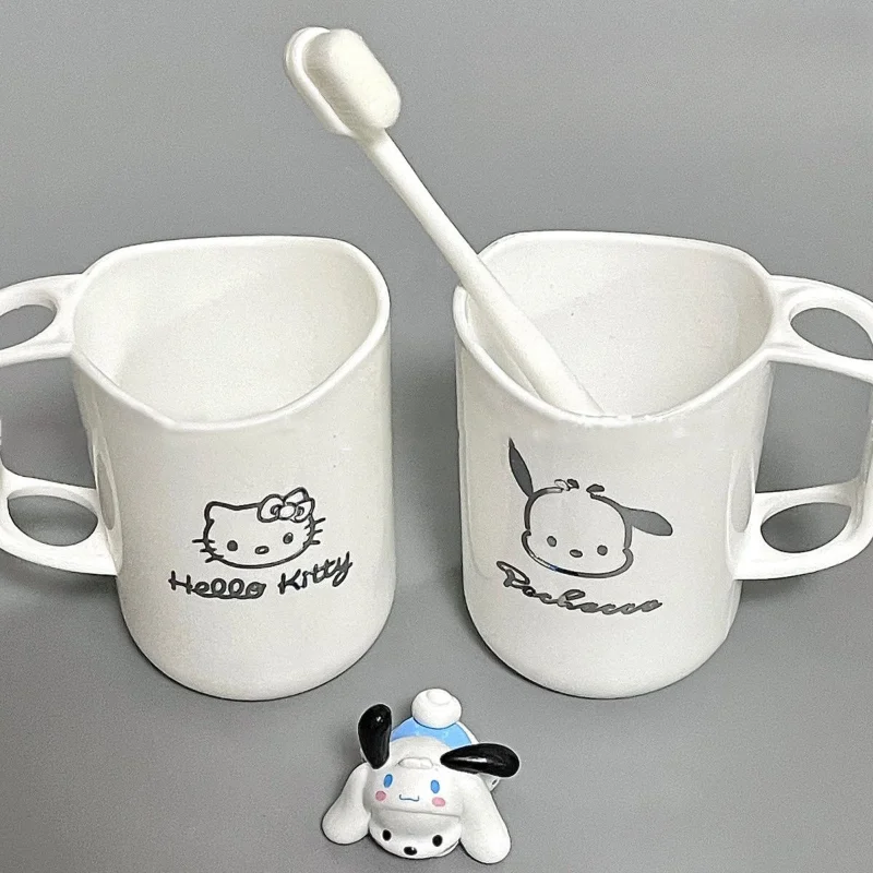 

Hello Kitty Sanrio Kawaii Cartoon Toothbrush Cup Anime Kuromi Mouthwash Cup Cute Cinnamoroll Bathroom Supplies Children Gift