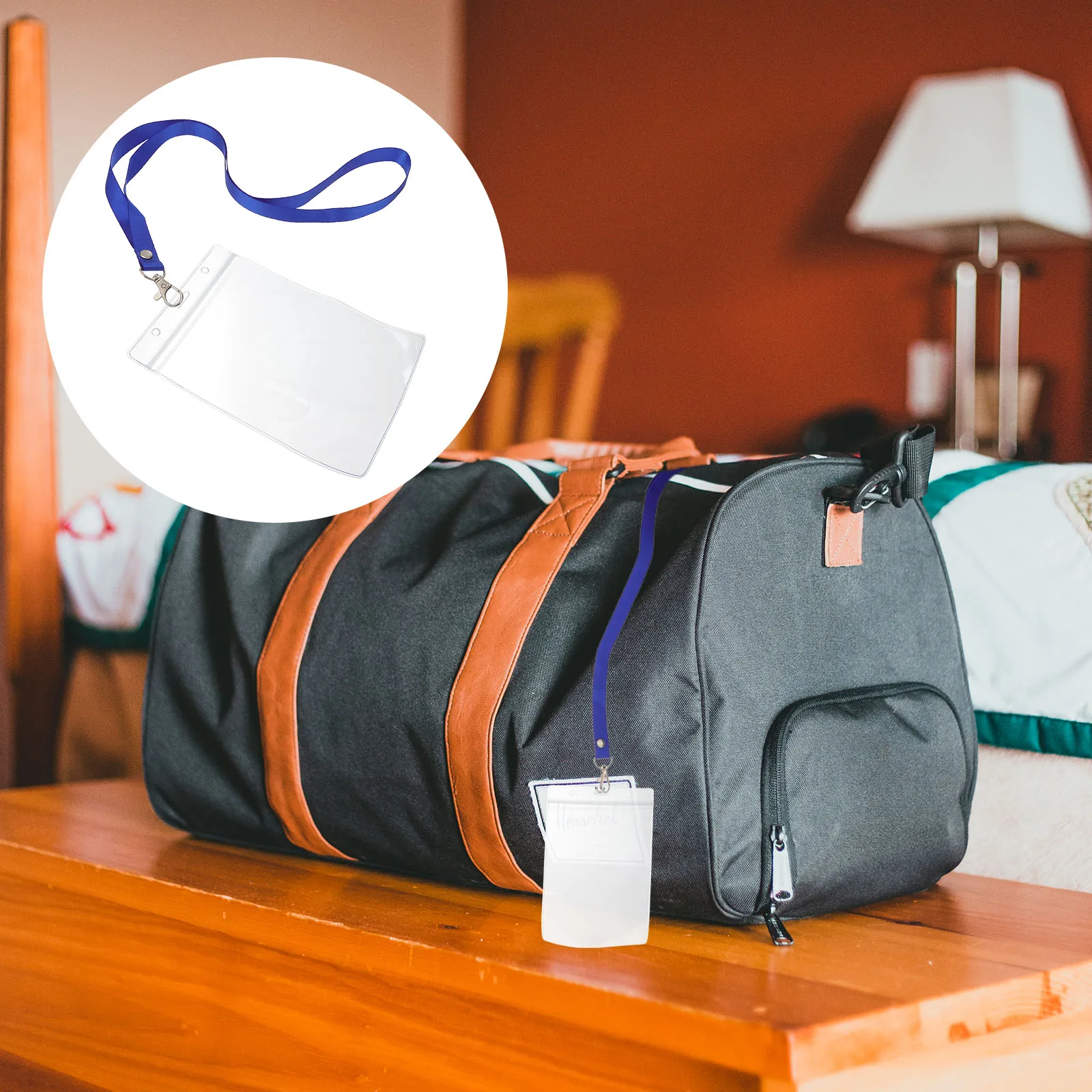 

8 Pcs Tag Card Set Luggage ID Clear Sleeves Portable Suitcase Travel Baggage for Taking Plane Tabs