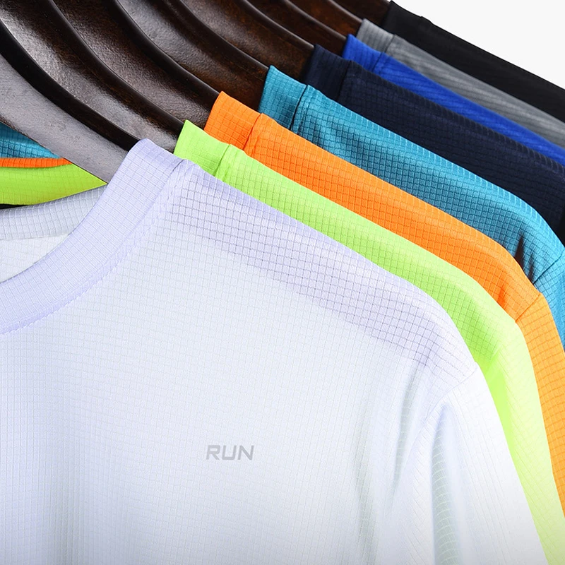 Camisetas de culturismo para correr de secado rápido para hombre, camiseta deportiva para gimnasio, camisetas de manga corta para Fitness, camiseta de gran tamaño, verano