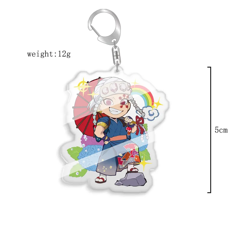 شيطان القاتل كيميتسو نو يابا إنفينيتي القلعة سلسلة مفاتيح مصنوعة من الأكريليك اكسسوارات حقيبة سحر Kochou Shinobu عمل نموذج لجسم اللعب #4