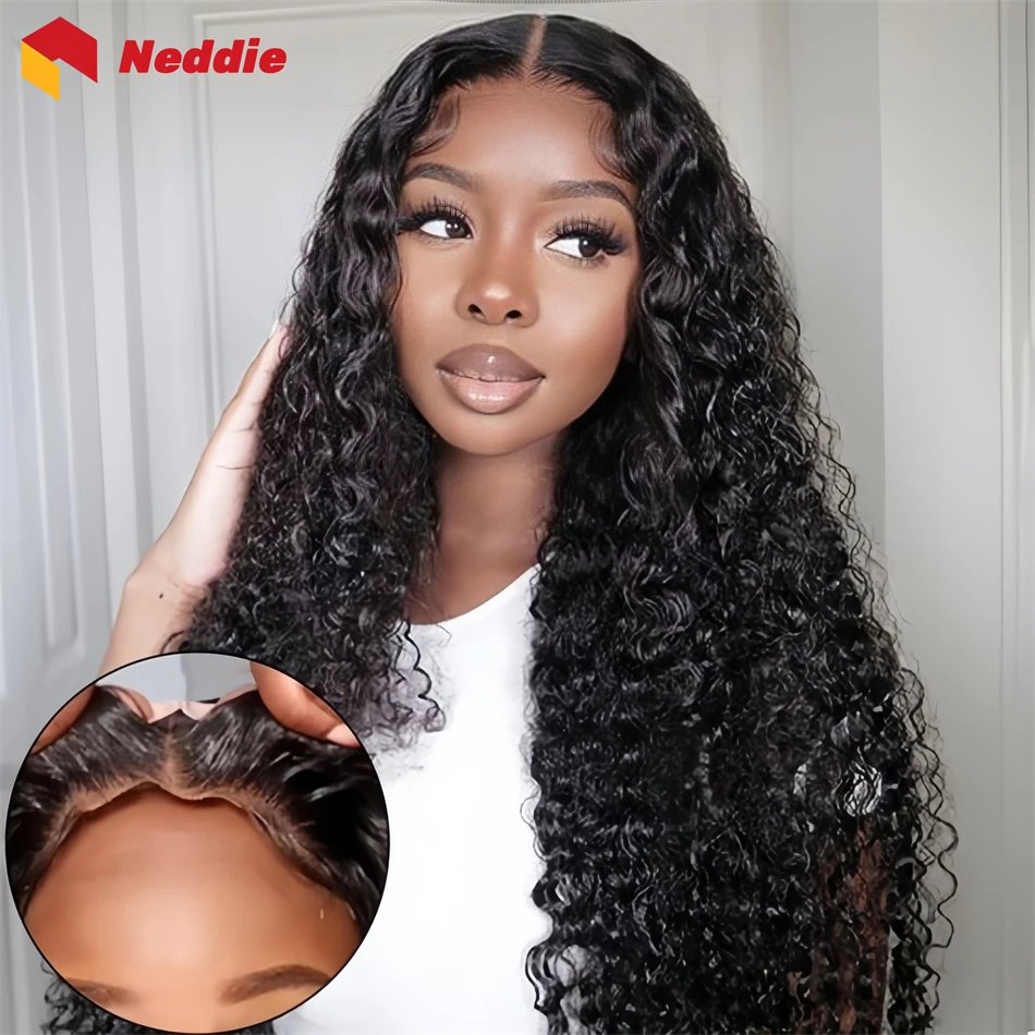 

Brazilian 200 Density 30 inch Black Glueless 5x5 Hd Lace Front Curly Wig 100% Human Hair Ready to Wear for Women Wigs on Sale