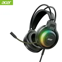 Acer Gaming Headset Gamer 7.1 Stereo Virtual Surround Bass Earphone Headphone with Mic LED Light for Computer PC Gamer OHW303