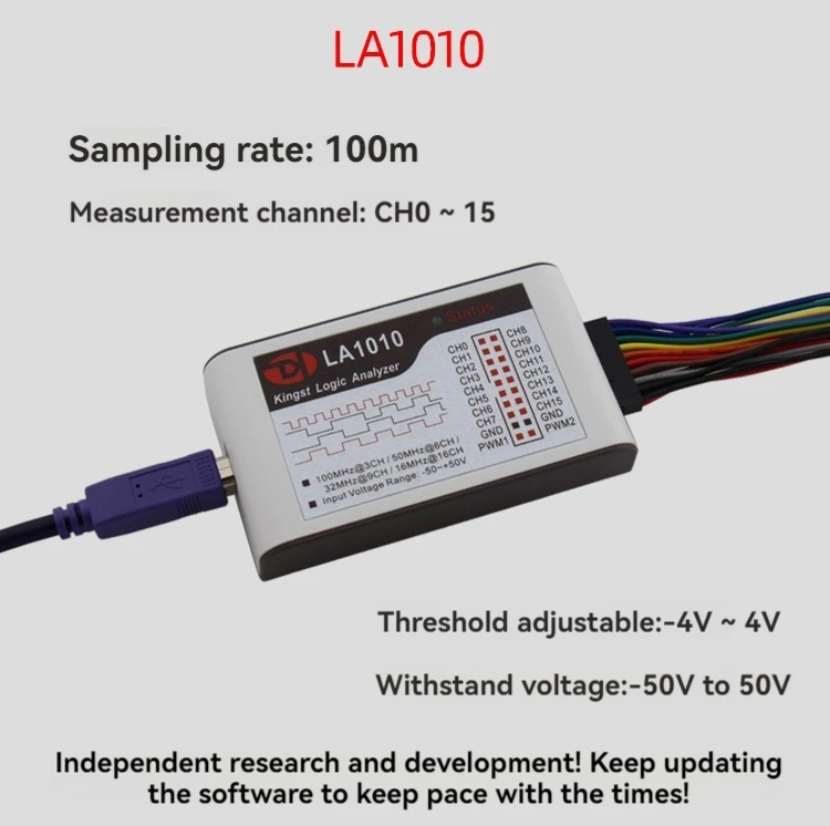 Logic analyzer Kingst LA1010 16 channel 100M sampling rate MCU embedded analysis tool