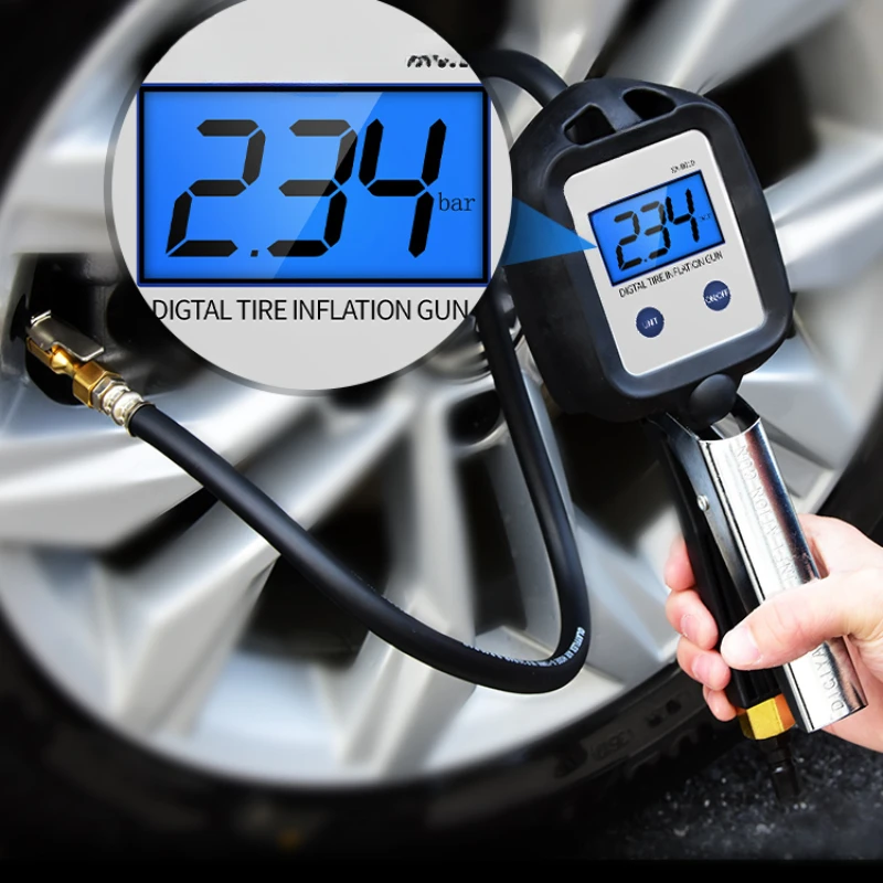 

Tire pressure gauge High precision automobile tire pressure gauge Tire monitoring pressure gauge with electronic