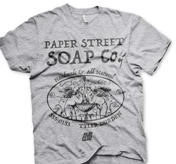 Fight Club Officially Licensed Paper Street Soap Company Men&Rsquo ; S T Shirt Heather Grey Mens Short Sleeve Tees