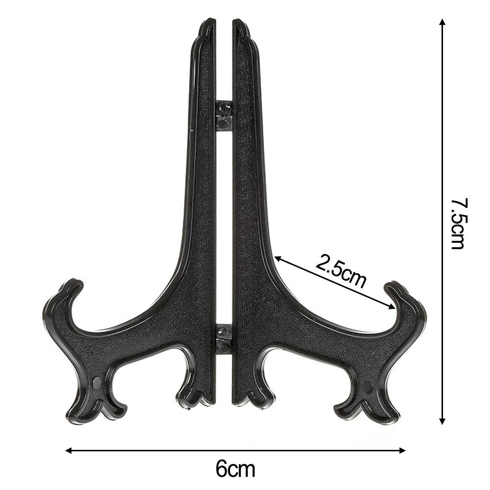 Display Stand Plate Holder Stand Art Easel Frames Easy Storage Foldable Picture Weddings 7.5cm Adjustable Hinges