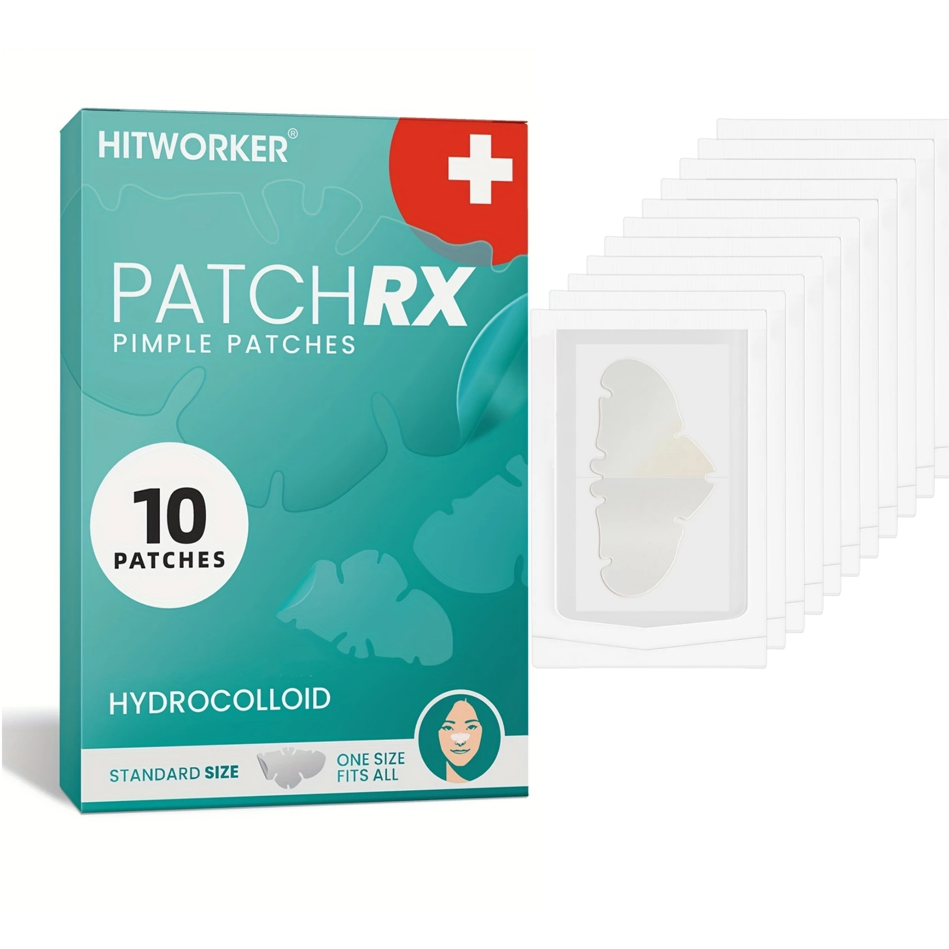 

10 шт. полоски для пор в носу, гидроколлоидные полоски для удаления черных точек для носа, нежные, глубоко очищающие, невидимые и простые в использовании для ежедневного использования