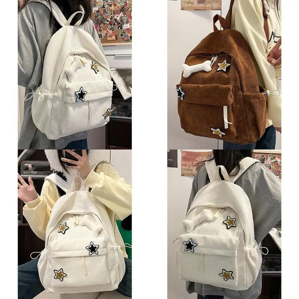 

X90D Durable Backpack Y2K Fashion Backpack Stylish Backpack Star Pattern Bag Durable