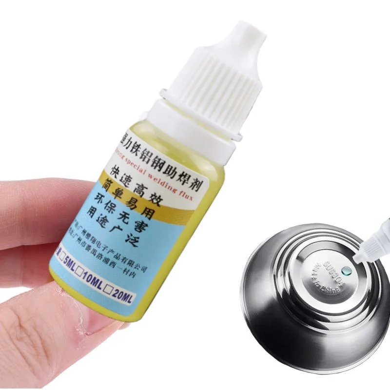 

1 шт. Жидкий алюминиевый флюс для пайки электроники, 10 мл, безводный, для пайки аккумуляторов 18650