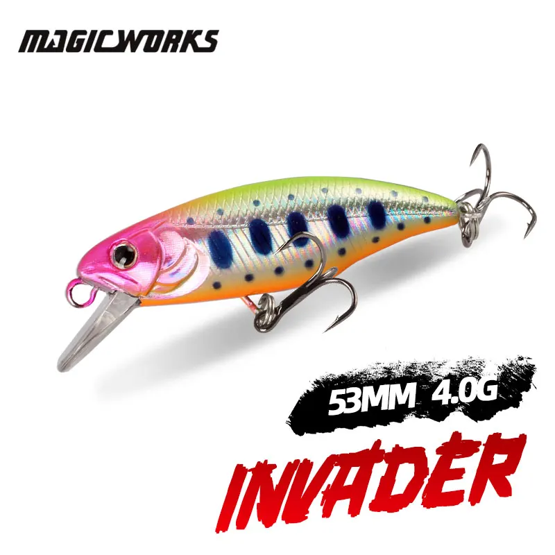 Magic Works Hard Baits New Lure 2024 Fishing Goods 53MM Floating Minnow Lure Freshwater Pike Wobbler Artificial Bait Tackle