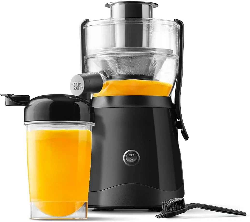 

Black Magic Mini Juicer with Portable Cup for On-the-Go Blending and Mixing - Compact Personal Blender for Healthy Smoothies and