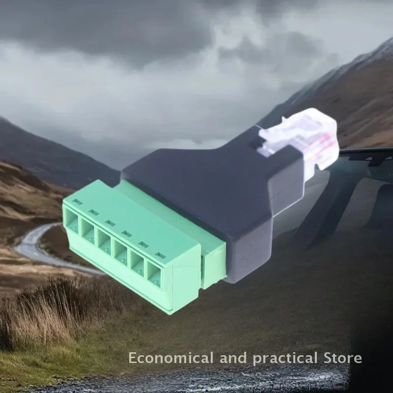 Ethernet mannelijke connector naar klemmenblokstekker voor CCTV-kabeladapter 6-pins