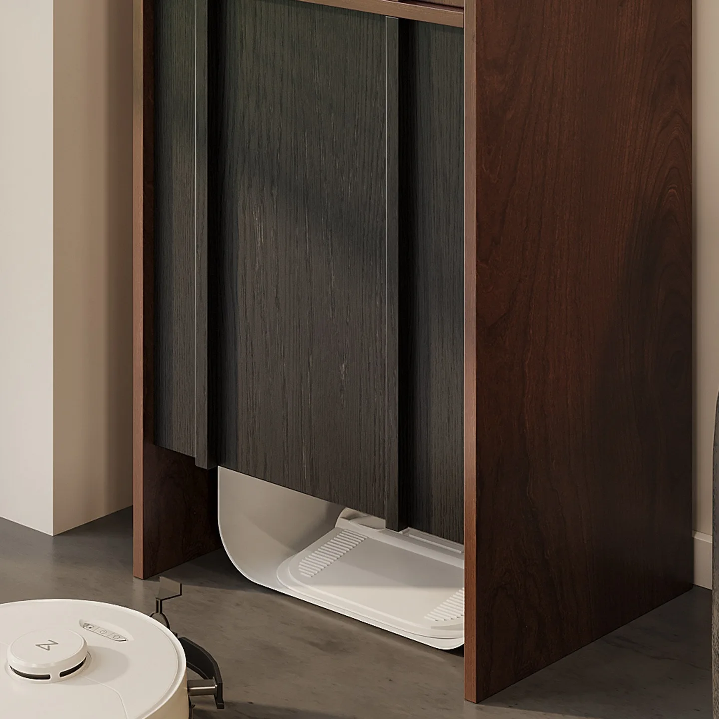 Sweeping robot Shelf Living room Home side few antique solid wood dining side cabinet Storage cabinet