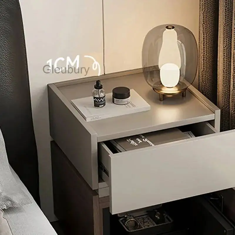 Nightstand High With Lock Quality Storage Nordic Retro Vintage Bedside Table Beautifylife Unique Table De Nuit Bedroom Furniture