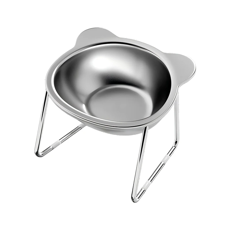 Stainless Steel Cat Bowl, Pet Stand, Height Increase, Neck Protection, Pet Bowl, Anti Knock Dog Bowl, Cat Food Bowl, Rice Bowl