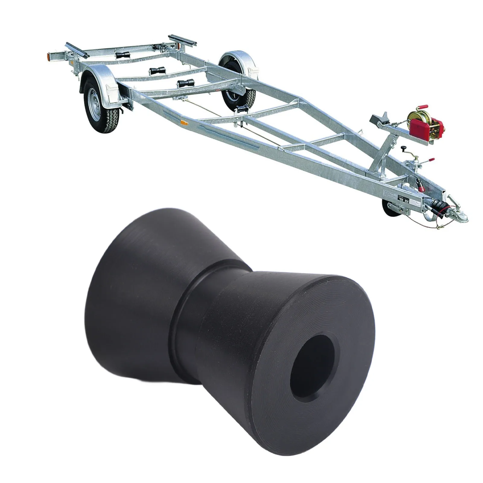 1Pc 40x49mm Boat Trailer Roller Shock Absorption Boat Trailer Bow Roller for Boat Yacht Trailers