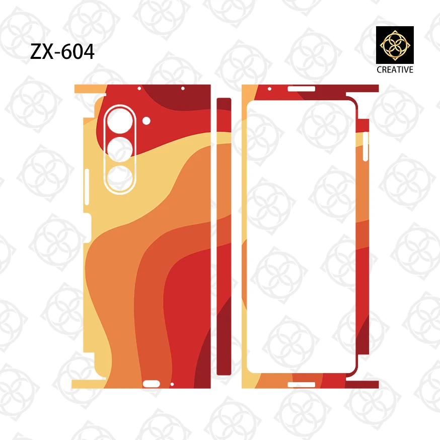 Colorful Sticker for Samsung Galaxy Z Fold 6 4 7 5 5G Back Screen Protector with Hing Side Skin 3 in 1 Protective Film Fold4
