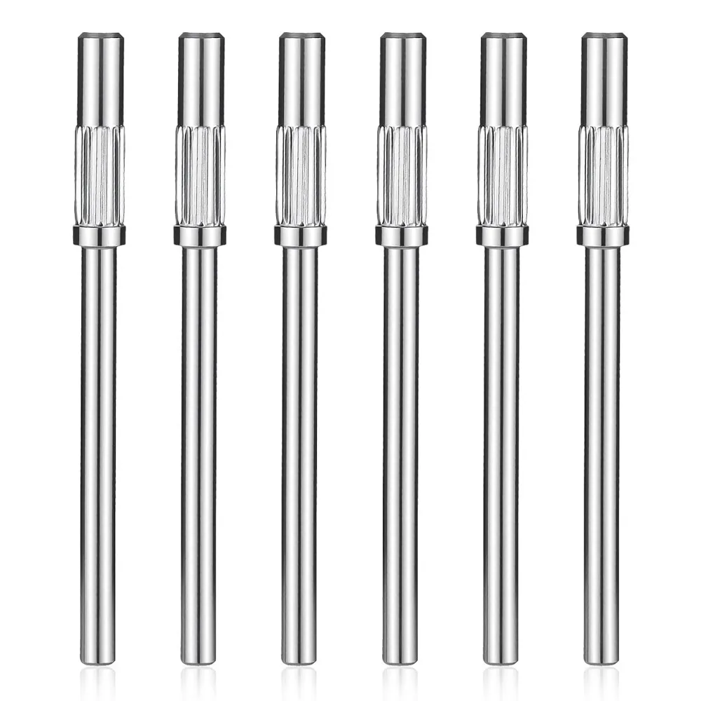6-Piece Mandrel Drill Bits, 3.1mm Mini Shank, 1.57 Inch Stainless Steel Manicure Accessory