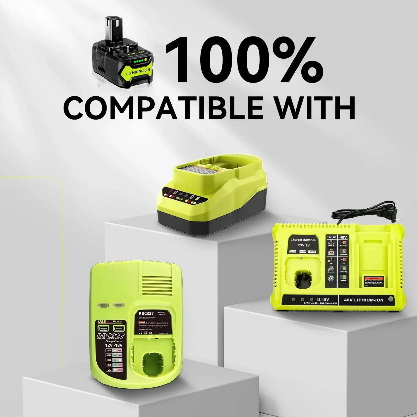 1/2/4개 5.0AH 고용량 P108 배터리, 라이오비 18V P102 P104 P105 P107 P109 P122 호환, 라이오비 18볼트 공구 배터리 핀