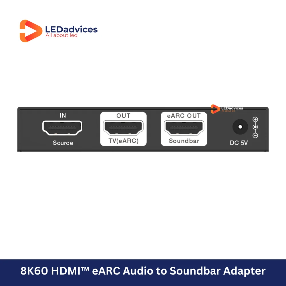 8K60 HDMI eARC Audio to Soundbar Adapter - 48Gbps, HDMI 2.1, Dolby Atmos, DTS:X, EDID Management, CEC Control