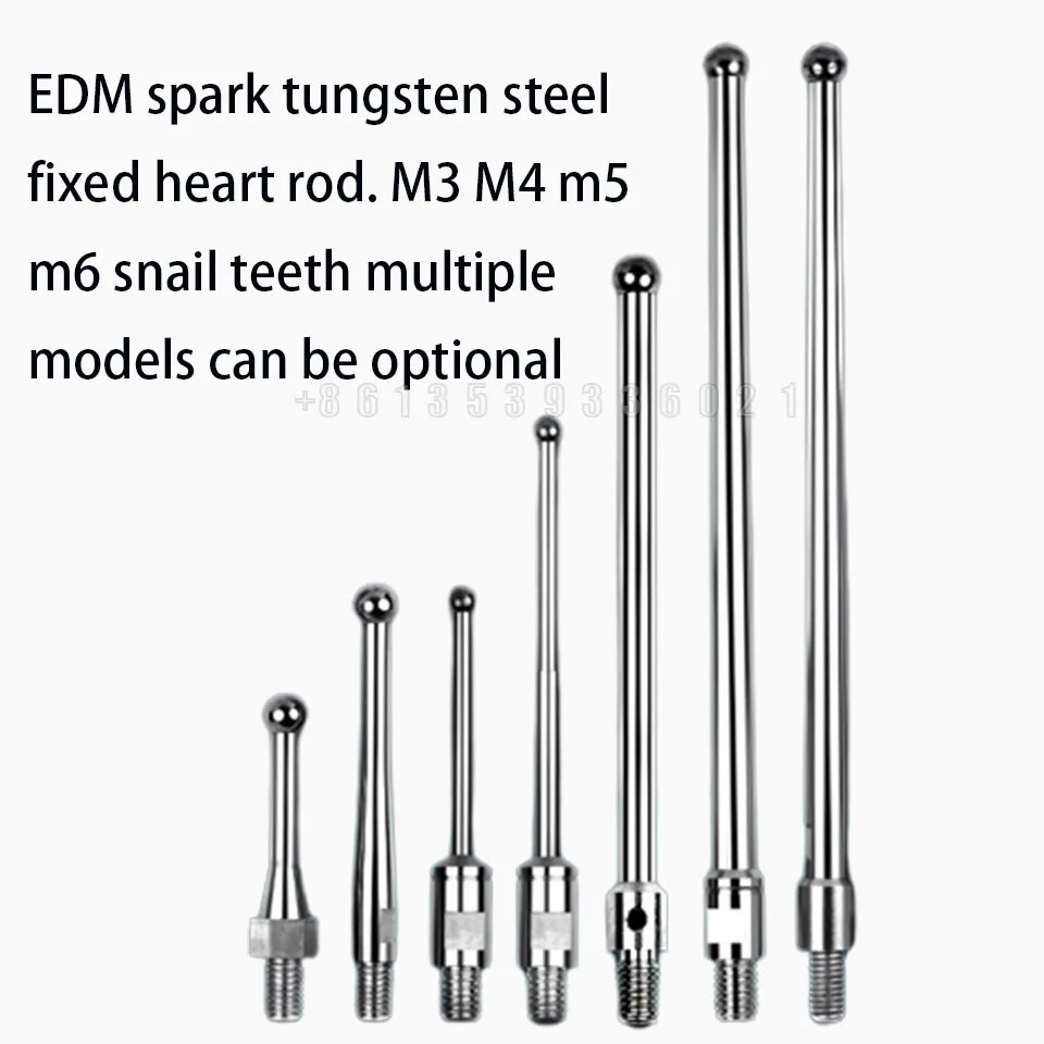 Edm Spark Machine Tungsten Steel Centering Rod M5m6 Tooth Center Rod Reference Ball Collision Number Club 2 3 4 5 6 Full Length