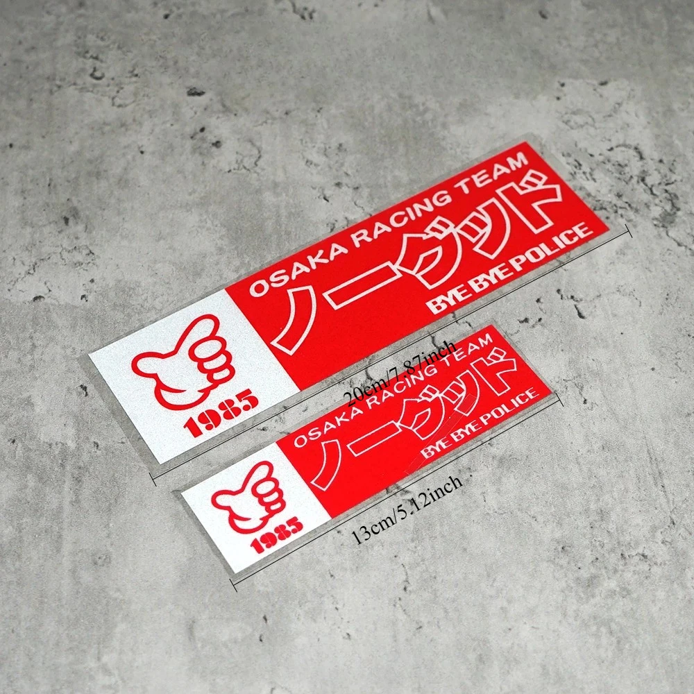 Japan OSAKA JDM Personality Reflective Vinyl Decal Car Sticker for Honda Auto Body Interior Decor