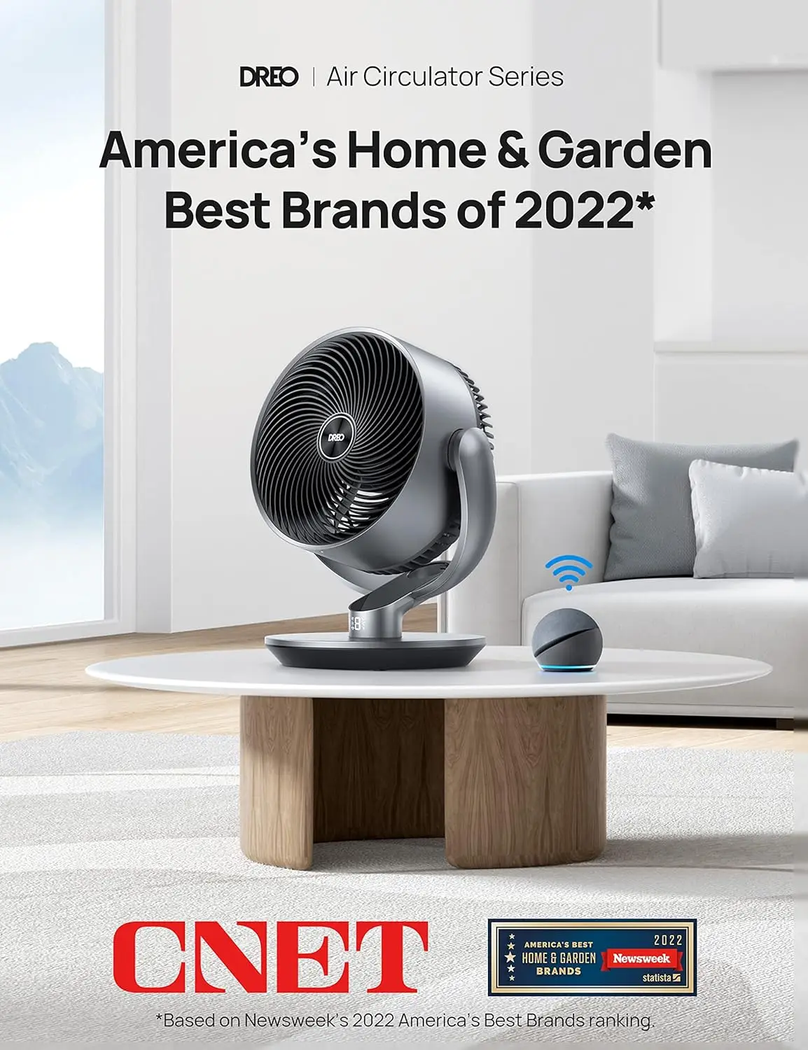 16 Inch 25dB Quiet Smart Fans for Bedroom, DC Room Fan with Remote, 120°+120° Oscillating Fan, 6 Modes, 9 Speeds image 2