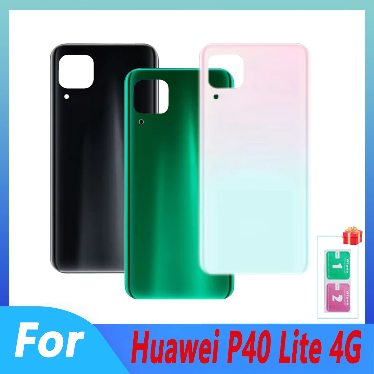 Крышка батарейного отсека Pop SUPER для Huawei P40 Lite 4G, крышка батарейного отсека, заднее стекло для L21A/L01A, замена задней двери корпуса Крышка батарейного отсека Pop SUPER для Huawei P40 Lite 4G, крышка батарейного отсека, заднее стекло для L21A/L01A, замена задней двери корпуса