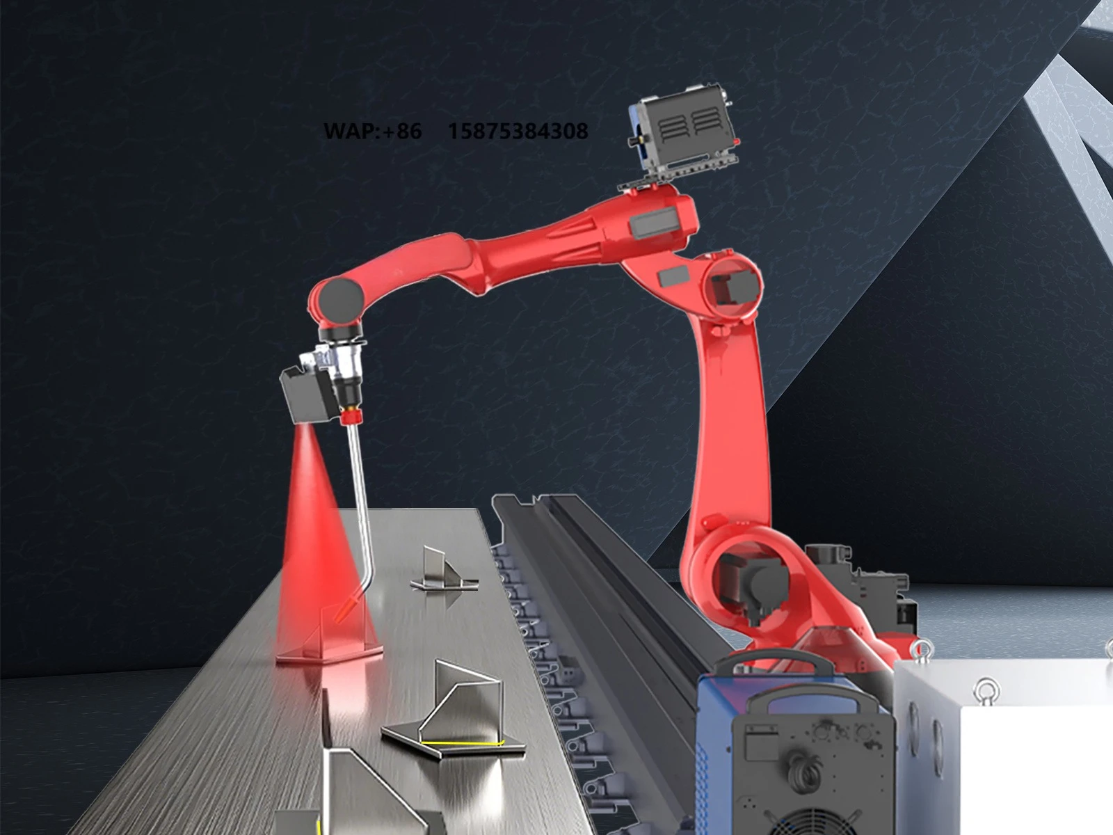 Precision Stainless Argon Welding Robot High Accuracy Stainless Argon Welding Robot with Ground Rail for Metal Fabrication