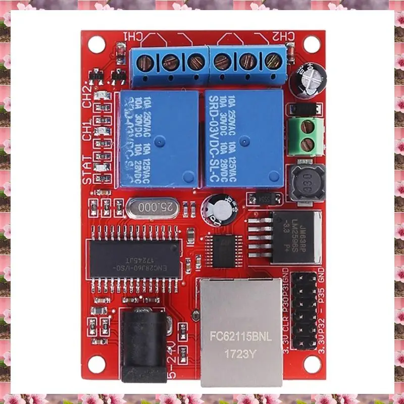 2025 LAN Ethernet 2 Way Relay Board Delay Switch TCP/UDP Controller Module WEB Server US Plug,LAN Ethernet 2 Way Relay Board Del