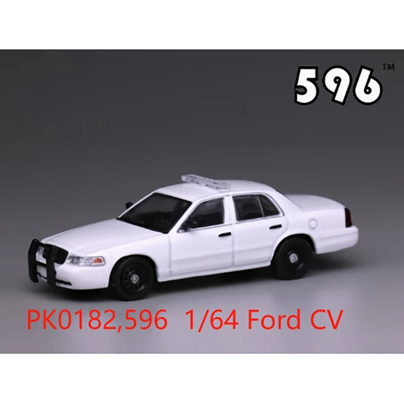 596 نموذج 1:64 نموذج سيارة مصنوع من خليط معدني تاج CV POLICE