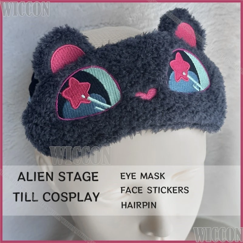 Masque pour les yeux de scène Alien, masque de sommeil pour Cosplay, tenue mignonne, pince à cheveux, autocollant, Halloween, carnaval, fête, jeu de rôle, personnalisé