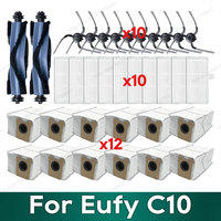 Compatible for Eufy C10 Robot Vacuum Accessories Main Brush Hepa Filter Side Brush Dust Bag Replacement Parts