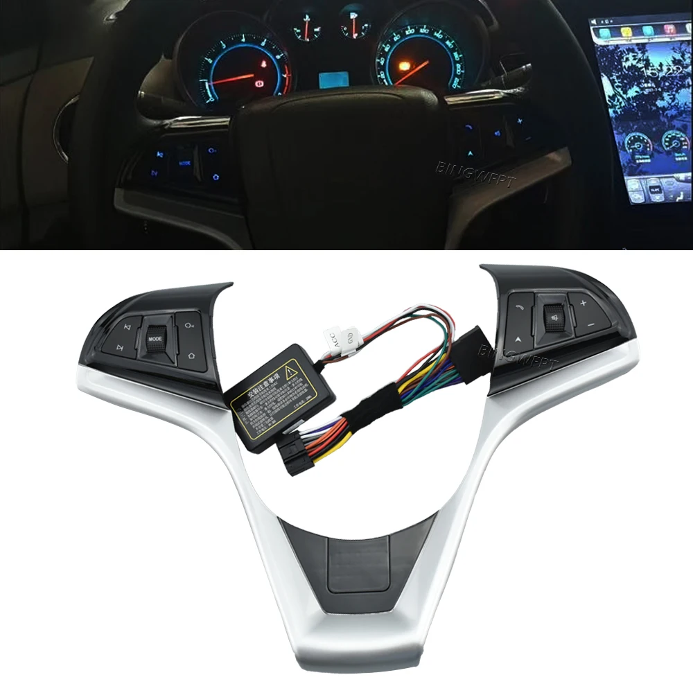 

Blue Backlight Multifunction Steering Wheel Button Switch For Chevrolet Cruze 2009 2010 2011 2012 2013 2014