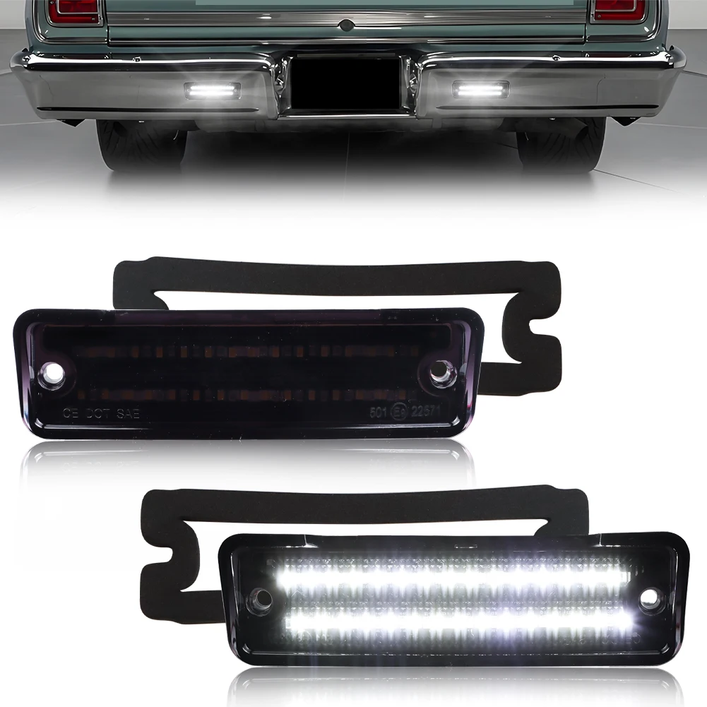 

2Pcs Rear Bumper Tail Light Brake Light Backup Light Reverse Light W/LED For 1965 1967 Chevrolet Chevelle Chevrolet El Camino