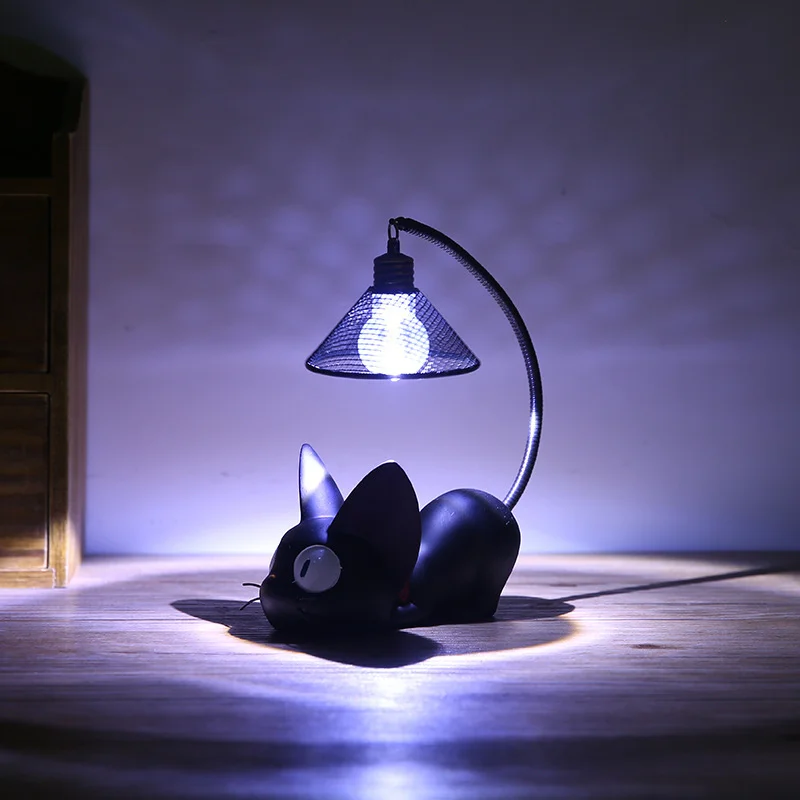 Romantico creativo animale gatto resina luce notturna artigianato decorazione desktop lampada da notte a LED bambini studenti presenti lampada da lettura