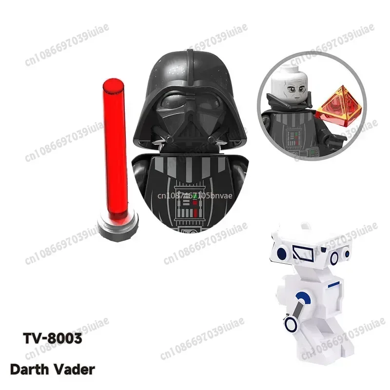 Tv6001 besta reino han solo leia C-3PO bobafett robô figura brinquedo tijolos montagem boneca construção aniversário tv8003 tv8005