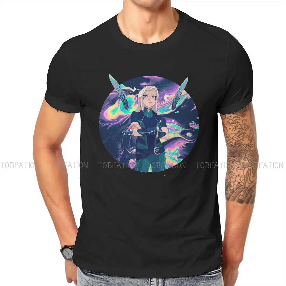 The Dragon Prince Rayla Callum Ezran Zym Bait Polyester TShirts Cool Essential Distinctive Homme T Shirt Funny Tops Size S-6XL