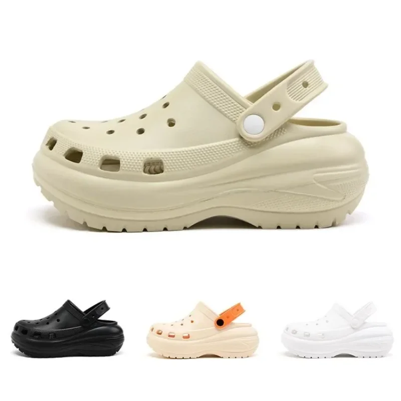 

Fashionable New Summer Women's Sandals With Thick Sole And Deep Drop Off EVA Material Adult Outdoor Use Pure Color Pattern