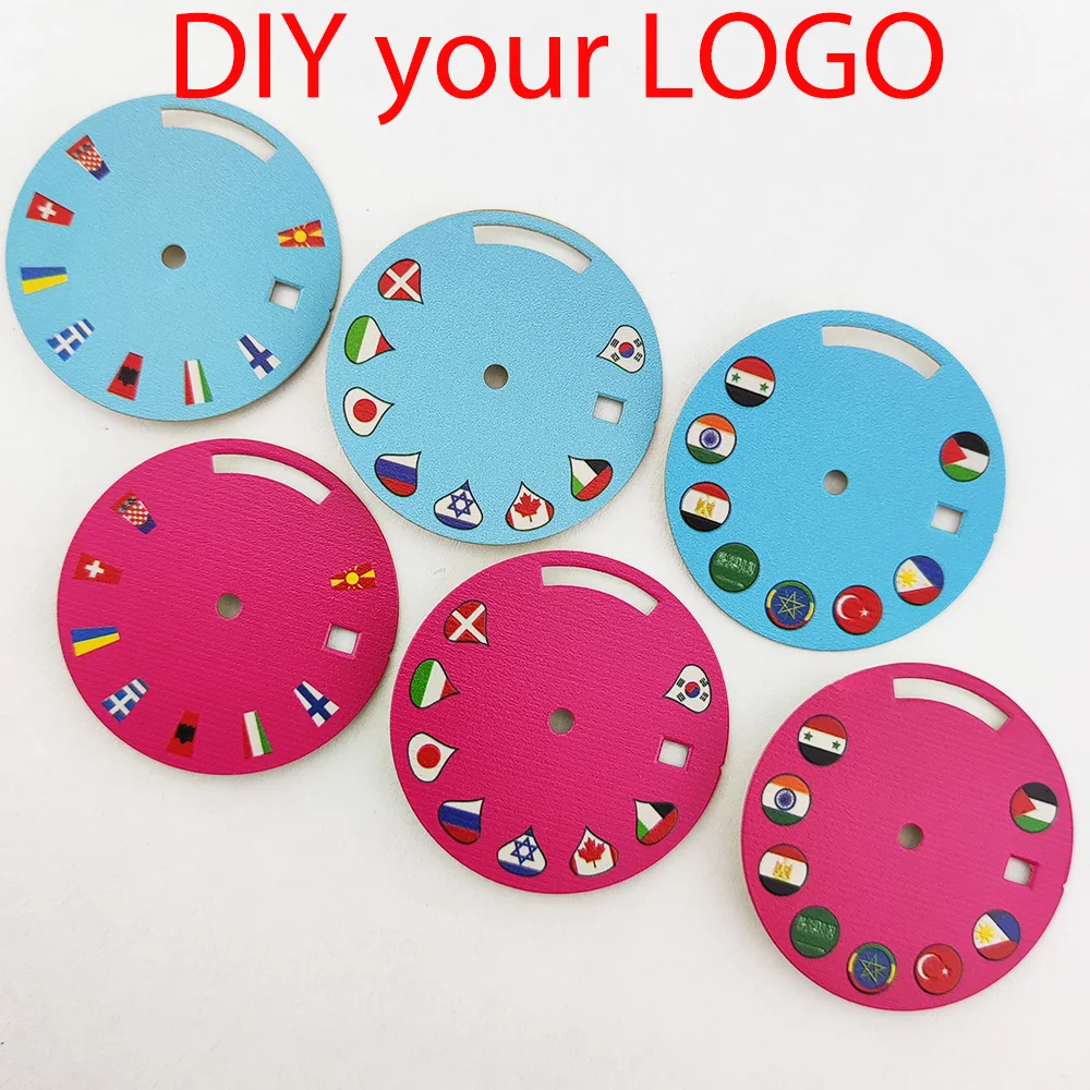 Miyota-esfera con bandera de calendario dual, pulsera con manecillas arriba y abajo, 8285, 29mm, 8285, 39mm, caja Miyota, reloj con movimiento Miyota 8285