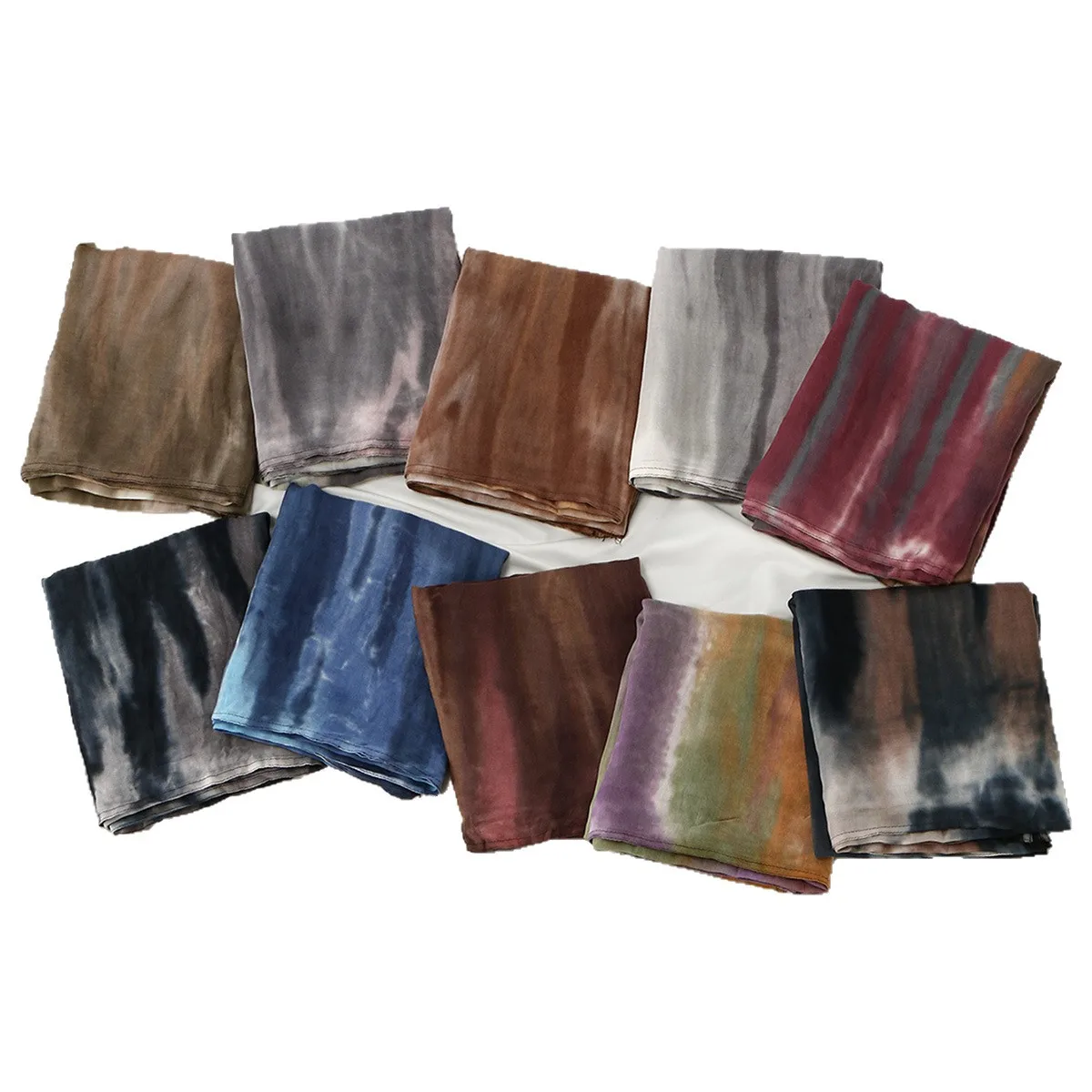 Women Rainbow Long Hijab Shawl Wide Edge Gradient Malaysian Style Headscarf Versatile Wrapping Scarf Islamic Turbante Mujer
