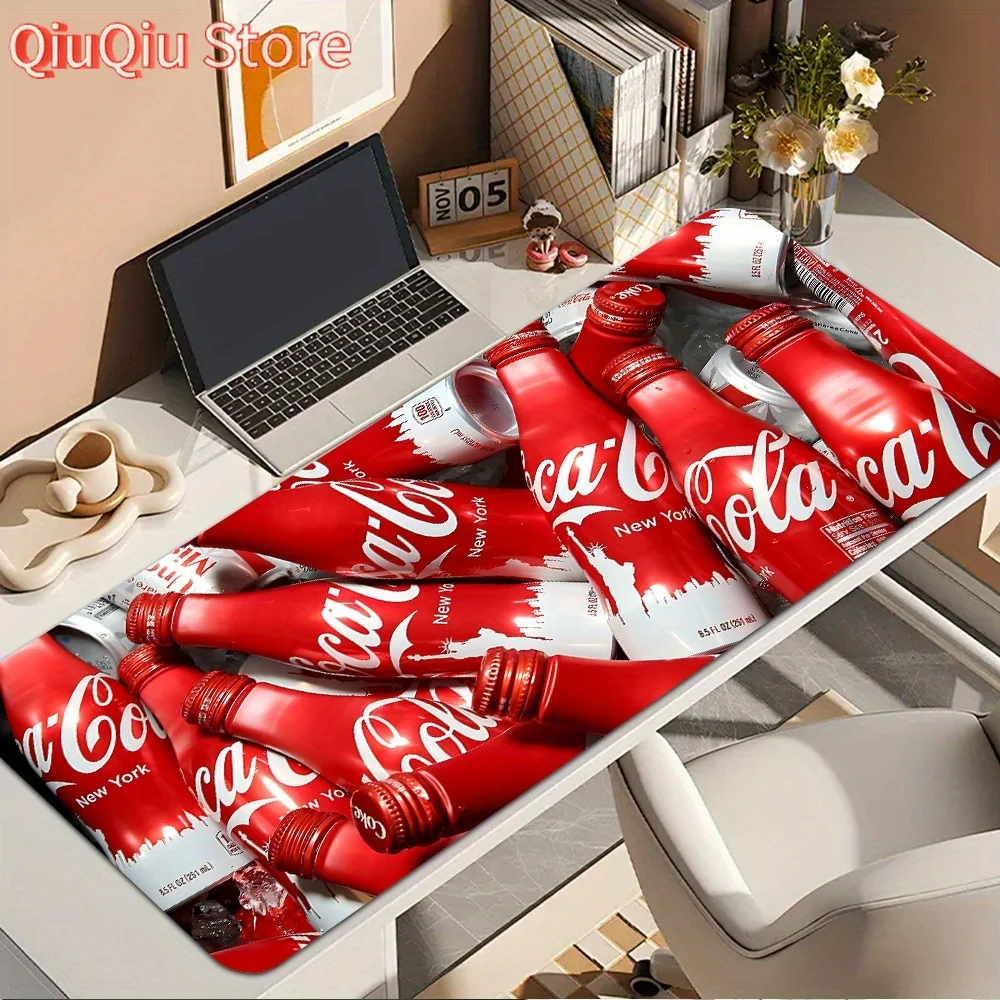 Tappetino per mouse da gioco Cola rinfrescante estivo 1 pezzo - Base in gomma antiscivolo, lavabile, accessori da scrivania, perfetto per l'uso in ufficio e in scuola,