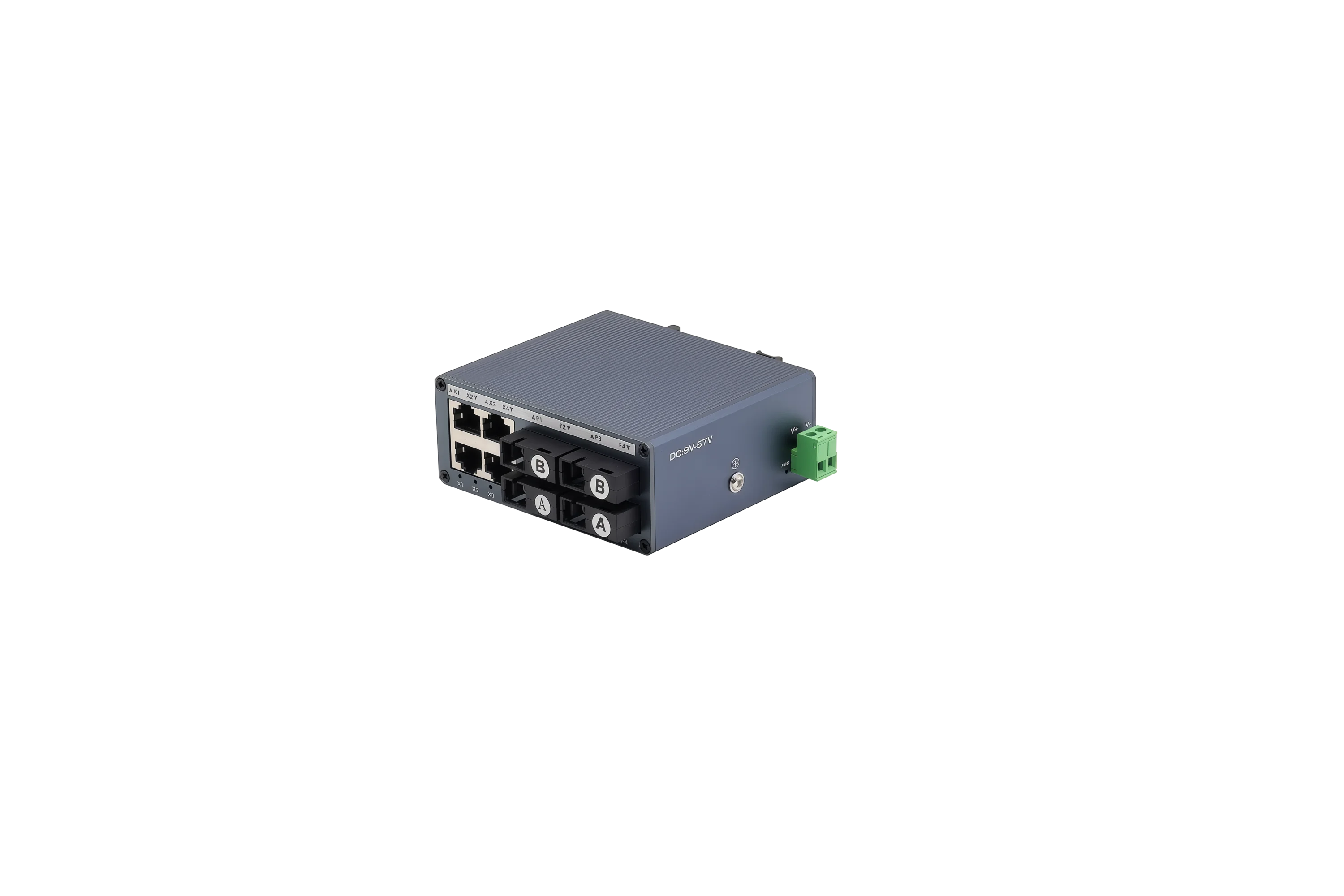 Mini DIN-Rail Switch 10/100M 4x SC Fiber Port + 4x RJ45 Ethernet Switch Flexible for Hybrid Networks & High-Density Fiber Access
