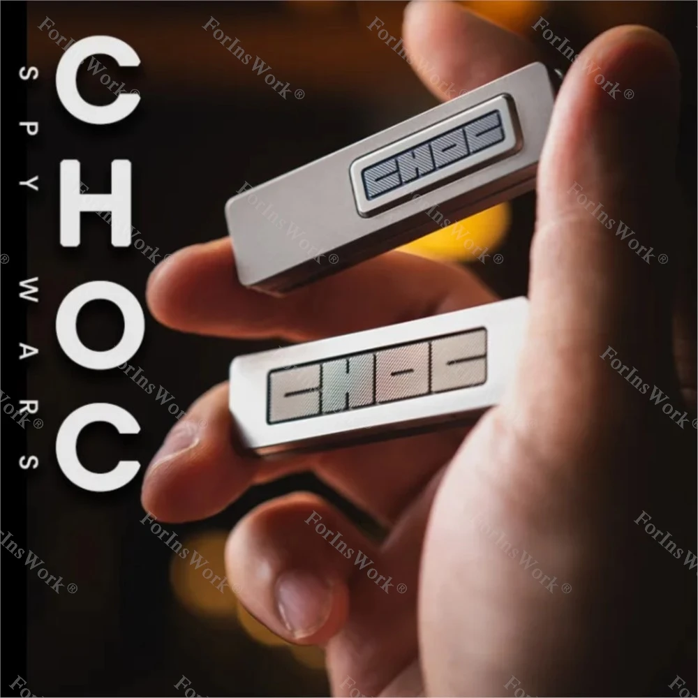 LAUTIE ”Choc" ไทเทเนียมสีฟ้าสแตนเลส Peek ภายในแผ่น Mechanical Fidget Slider Zero สกรูการออกแบบโครงสร้างของเล่น