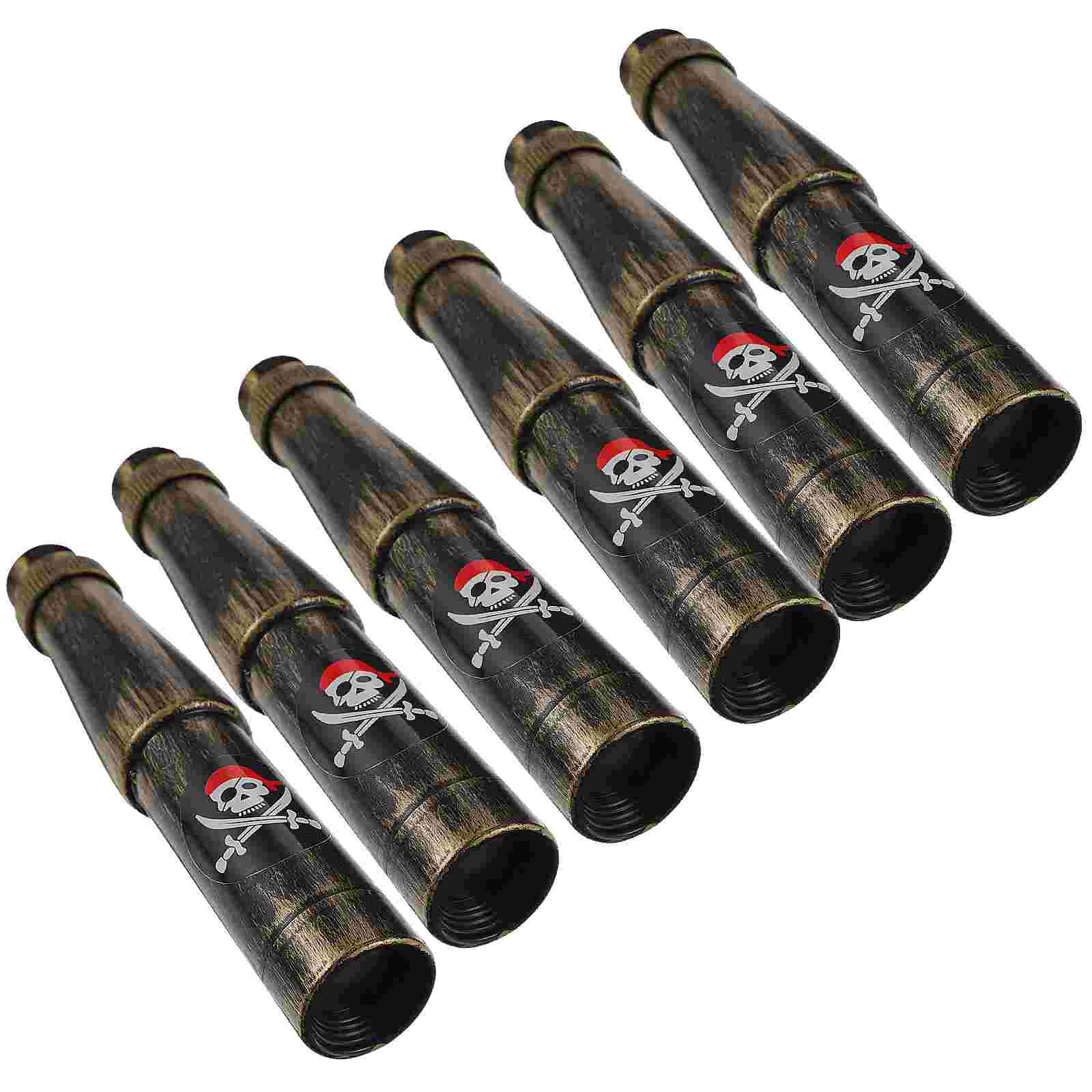 

6 Pcs Kids Decor Telescope for Toys Cosplay Pirate Accessories Plastic Single-Tube