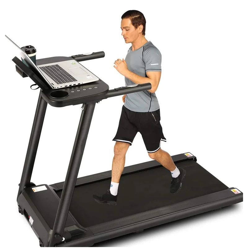 

STLF 2025 Kreeda Indoor Gym Fitness Sturdy Steel 2.5hp Brushless Motor Office Electric Treadmill with Desk for Home Cardio Runni