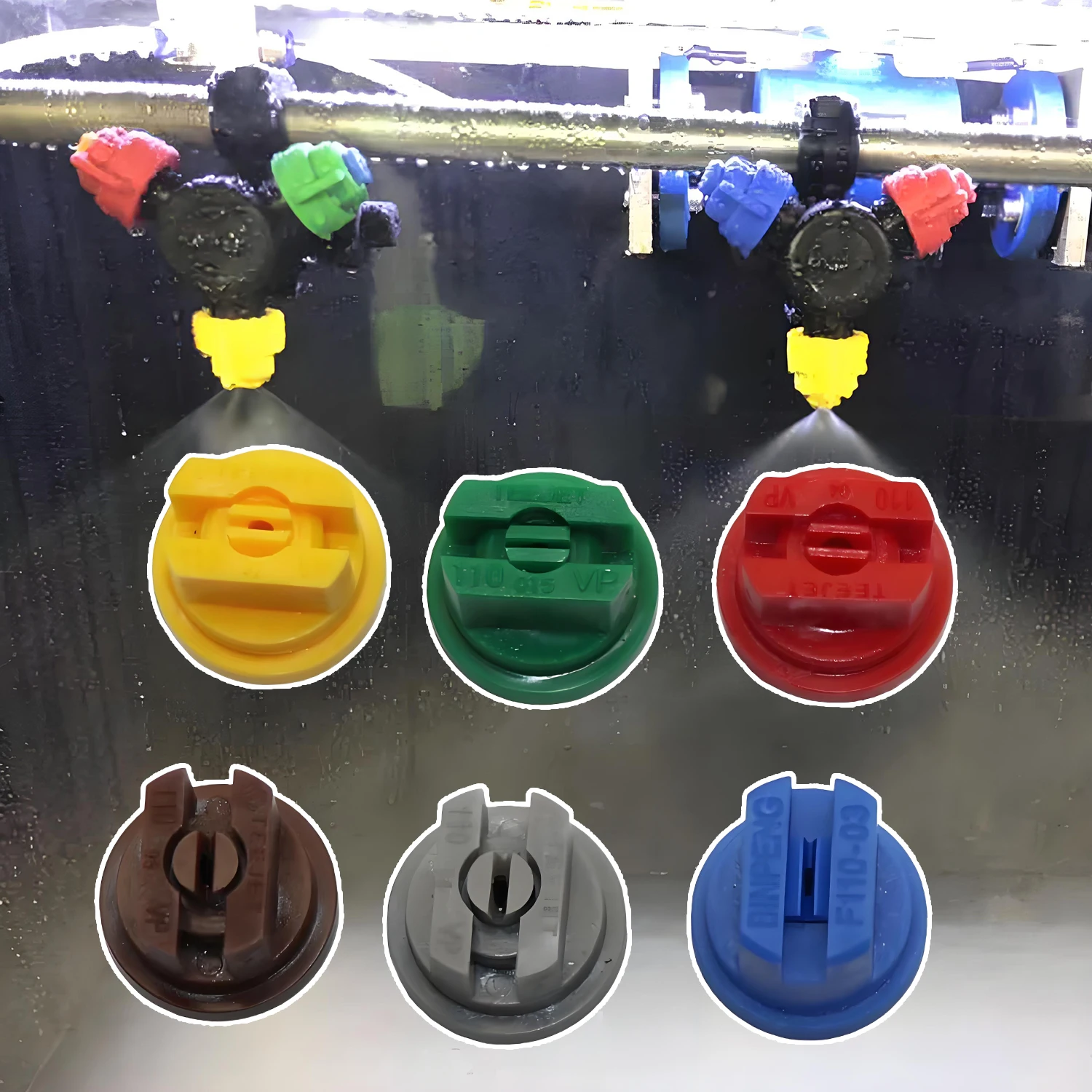 50Pcs Fan-Shaped Atomization Nozzle Crop-spraying Drone  Agricultural UAV Sprayer Nozzle Knapsack Sprayer Nozzle Garden Supplies