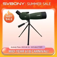 SVBONY SV28 25-75x70 Telescope Spotting Scope Powerful Zoom Monocular FMC BAK4 Waterproof For Bird Watching Target Shotting