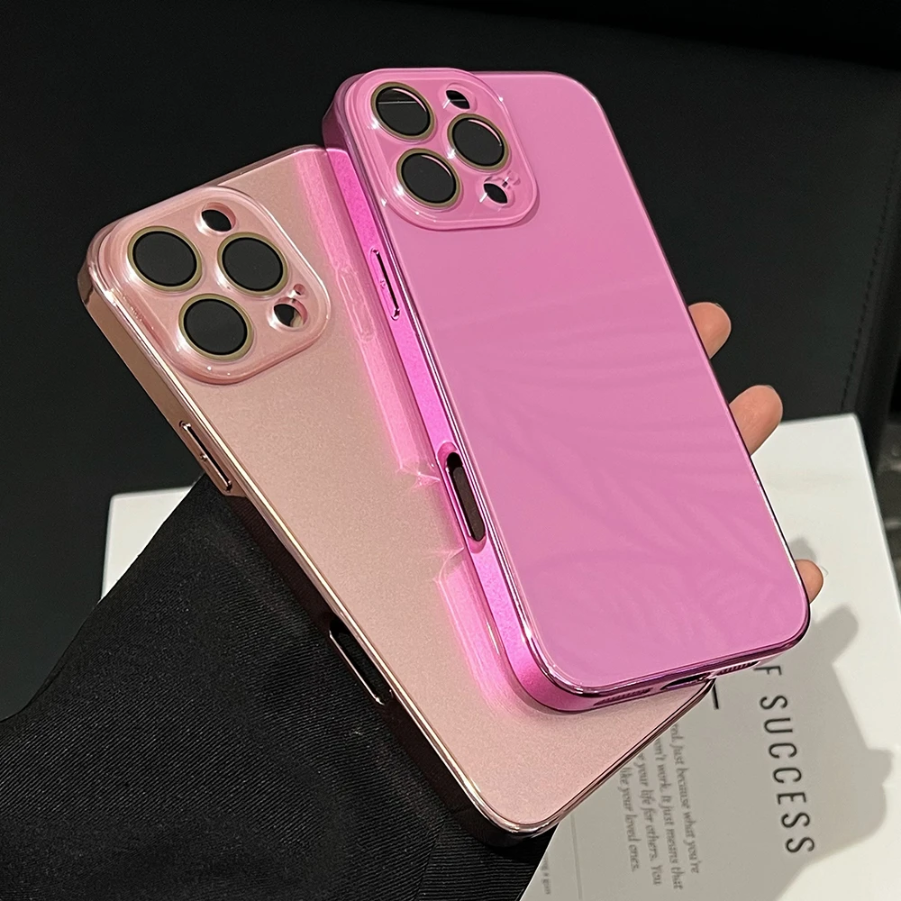 Luxuriöse, glänzende Handyhülle aus Glas für iPhone 18, 17, 15, 16 Pro Max, 14, 13, 12, 11 mit Kameraschutz, stoßfestem Rahmen und harter Schutzhülle. – Detail 6